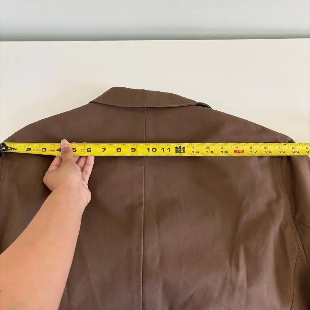 Cremieux Classic Sport Coat Blazer size Large Chocolate Brown Cotton Breathable